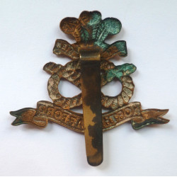 WW1 North Staffordshire All Brass Economy Cap Badge - British Army Insignia