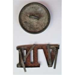 WW1 Imperial German Epaulette Button and Numeral