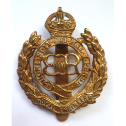 Royal Engineers Edward VIII Cap Badge - British Army Insignia