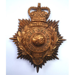 Royal Marines Pith Helmet Plate/Badge - Queen's Crown- British Army Insignia
