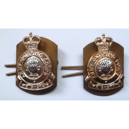 Pair Army Catering Corps Staybrite Collar Dog/Badges - British Army Insignia