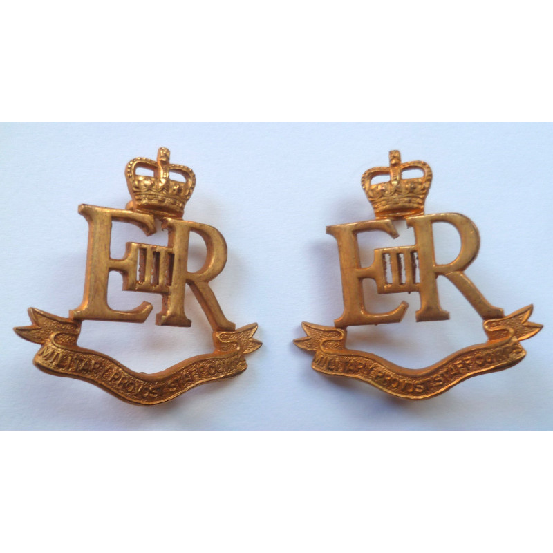 Pair Military Provost Staff Corps Collar Badges - British Army Insignia
