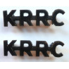Pair King's Royal Rifle Corps Shoulder Titles - British Army Insignia
