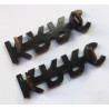 Pair King's Royal Rifle Corps Shoulder Titles - British Army Insignia