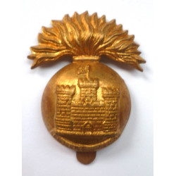 Inniskilling Fusiliers Regiment All Brass Economy Cap Badge - British Army Insignia