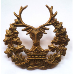 WW1 Gordon Highlanders Regiment All Brass Economy Cap Badge - British Army Insignia