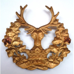 WW1 Gordon Highlanders Regiment All Brass Economy Cap Badge - British Army Insignia
