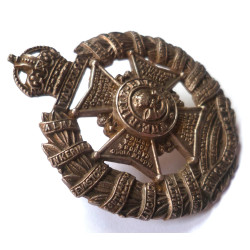 Rifle Brigade Officers Sterling Silver Cap Badge Dated 1944 - British Military Insignia