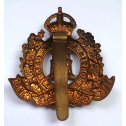 The Suffolk Regiment All Brass Economy Cap Badge - British Military Insignia