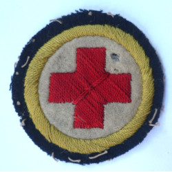WW1 Royal Army Medical Corps NCOs Red Cross Sleeve Badge- British Military Insignia