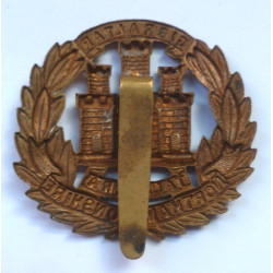 WW1 Northamptonshire Regiment All Brass Economy Cap Badge - British Military Insignia