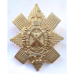 Black Watch Glengarry/Cap Badge - Queen's Crown - British Military Insignia