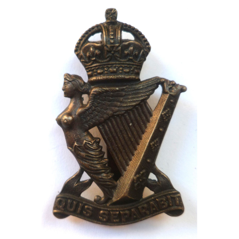 WW2 Royal Irish Rifles Cap Badge- British Military Insignia