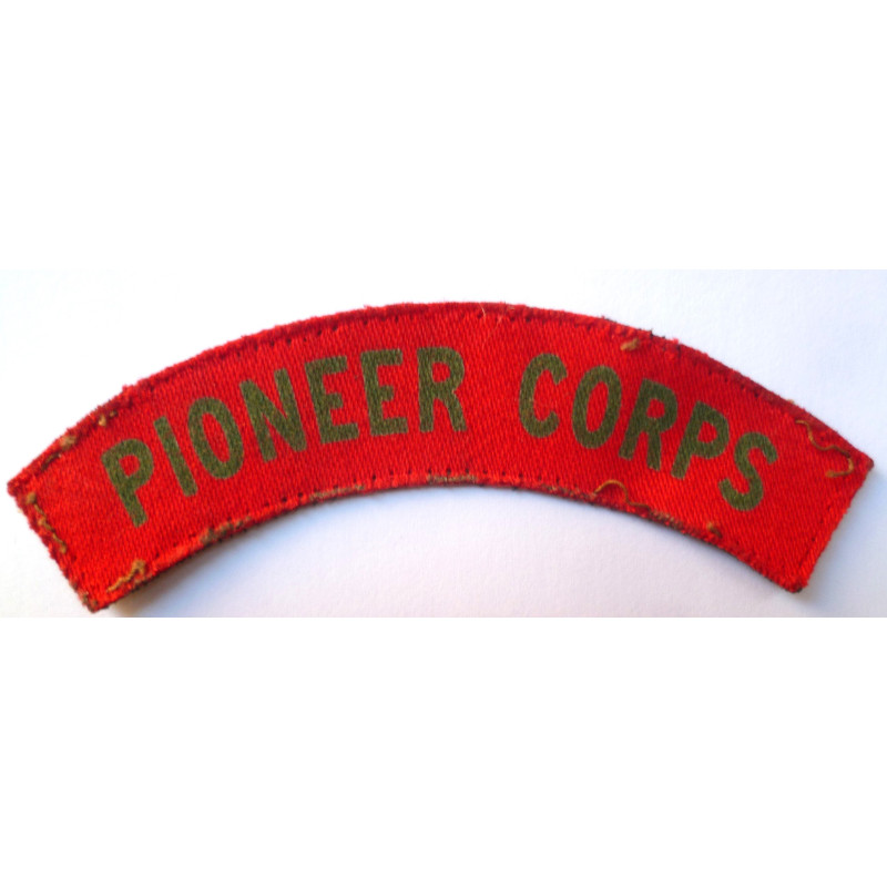WW2 Pioneer Corps Printed Cloth Shoulder Title
