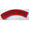 WW2 Pioneer Corps Printed Cloth Shoulder Title
