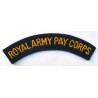 Royal Army Pay Corps Cloth Shoulder Patch - British Military Insignia