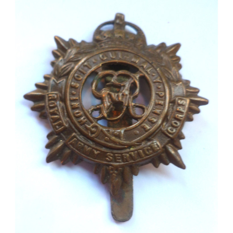 WW2 Royal Army Service  Corps Cap Badge - RASC- British Military Insignia
