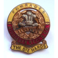 Middlesex Regiment (Duke of Cambridge's Own) Old Comrades Lapel Badge - British Military Insignia