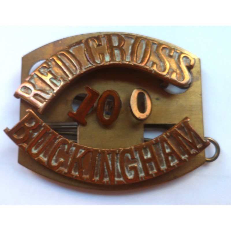 Red Cross 100 Buckingham Shoulder Title - British Military Insignia