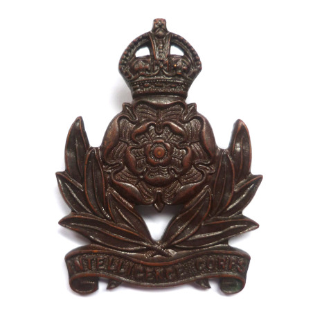 WW2 Intelligence Corps Bronze Officers Cap Badge - British Military Insignia