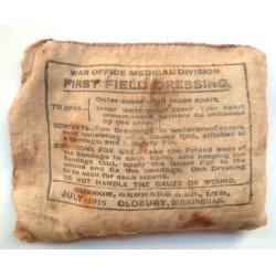 WW1 First Field Dressing July 1915  - British Military Insignia