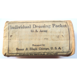 US WW1 Army Individual Dressing Packet Aug 27th 1918 - United States