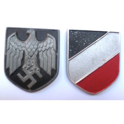 WW2 German Heer Tropical Pith Helmet Insignia- Third Reich Insignia