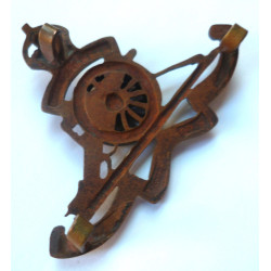 Royal Artillery Territorials Officers Bronze Cap Badge - British Military Insignia