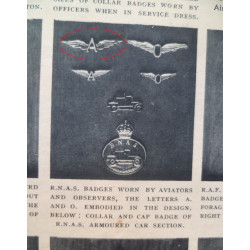 WWI Royal Naval Air Service Attached Officer’s RNAS “A” Cuff Wing - British Military Insignia
