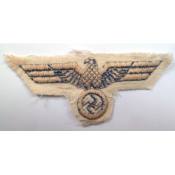 WW2 German Kriegsmarine Sailor’s White Shirt Breast Eagle - Third Reich Insignia