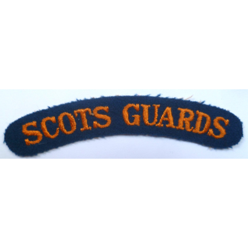 Scots Guards Embroidered Cloth Shoulder Title - British Military Insignia