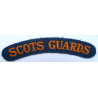 Scots Guards Embroidered Cloth Shoulder Title - British Military Insignia