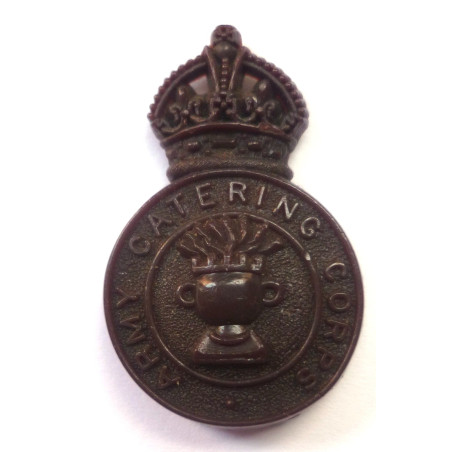 WW2 Catering Corps Plastic Economy Cap Badge - British Military Insignia