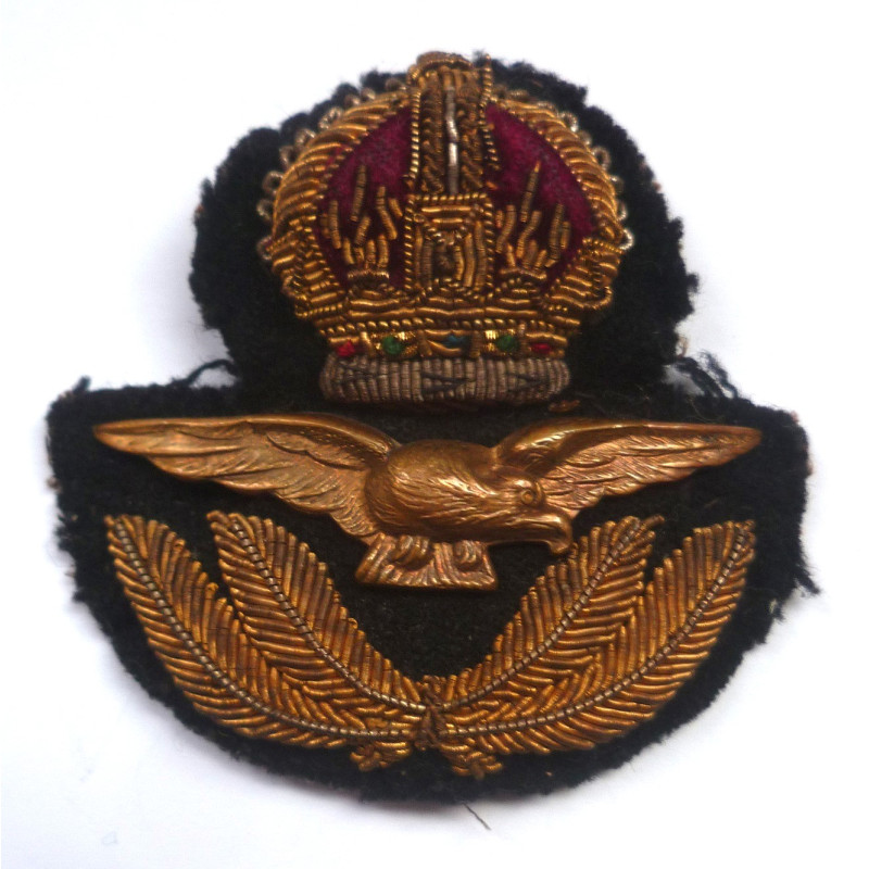 WW2 RAF Officers Cap Badge -Royal Air Force - British Military Insignia