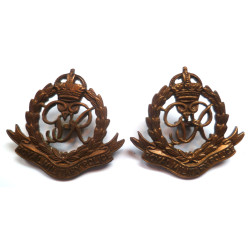 Pair WW2 Royal Military Police Collar Dogs/Badges - British Military Insignia