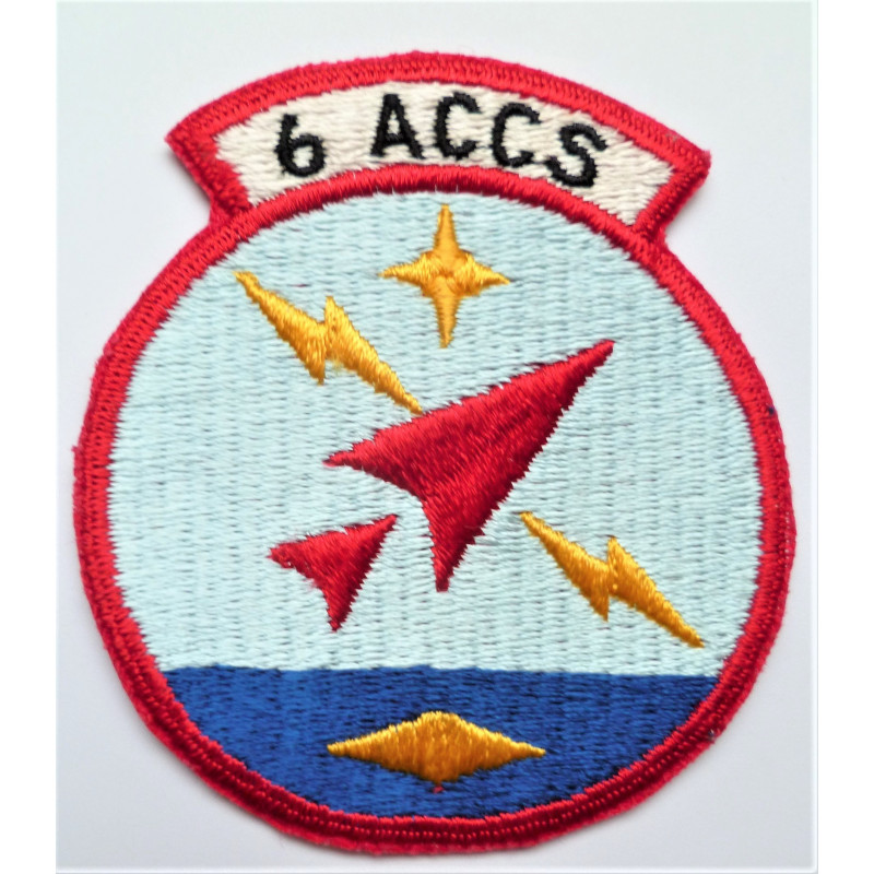 United States 6th ACCS Airborne Command and Control Squadron Cloth Patch Badge USAF