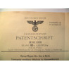 German Patent from 1937 issued by the Reichspatentamt - Third Reich Insignia