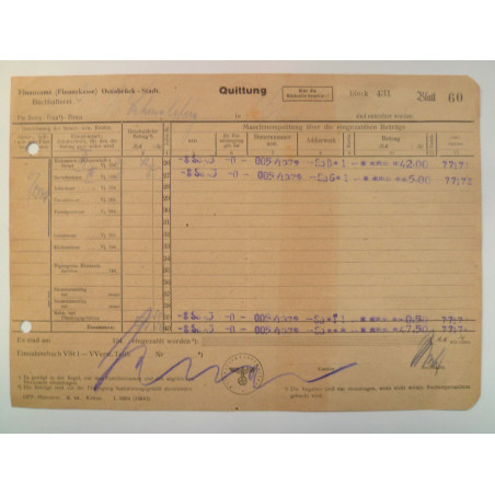 WW2 German Food Ration Card 1945 - Third Reich Insignia