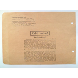 WW2 German Food Ration Card 1945 - Third Reich Insignia