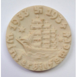 German "Winterhilfswerk" (WHW) Porcelain Badge 1933-1934 - Third Reich Insignia