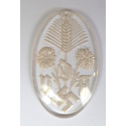 German VDA (Verein für das Deutschtum im Ausland) Glass Donation Badge - Third Reich Insignia