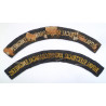 Pair WW2 Royal Electrical And Mechanical Engineers Shoulder Titles - REME - British Military Insignia