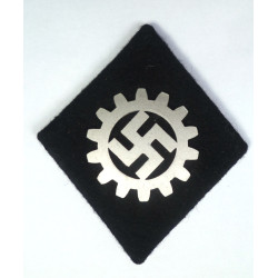 German DAF Sleeve Diamond With RZM Label - Third Reich Insignia