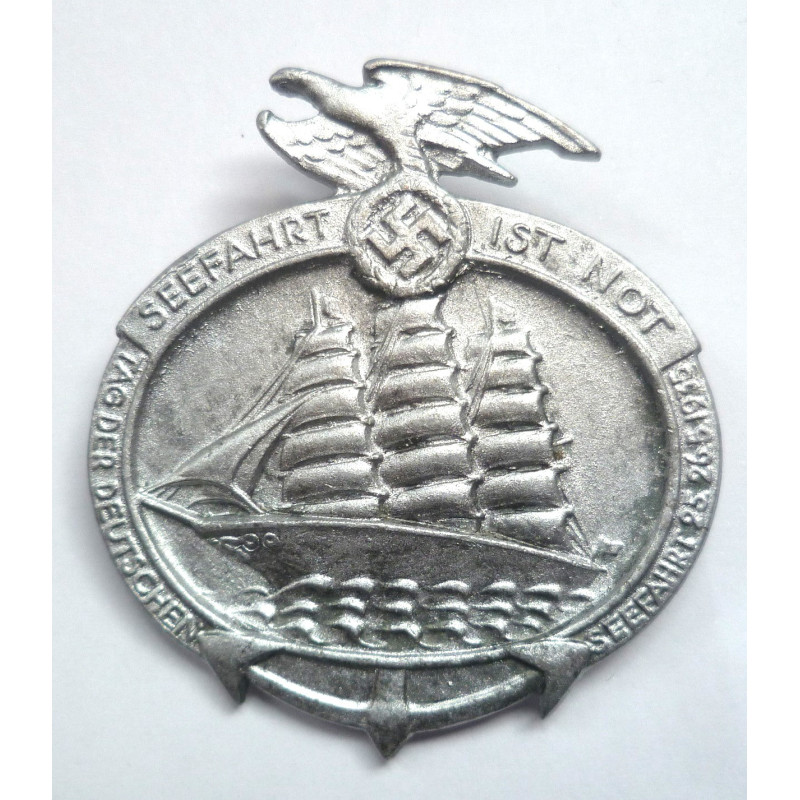 Seefahrt Ist Not Tinnie 1935- Third Reich Insignia