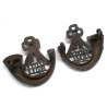 Kings Shropshire Light Infantry Officers Bronze Collar Dog/Badges - British Military Insignia