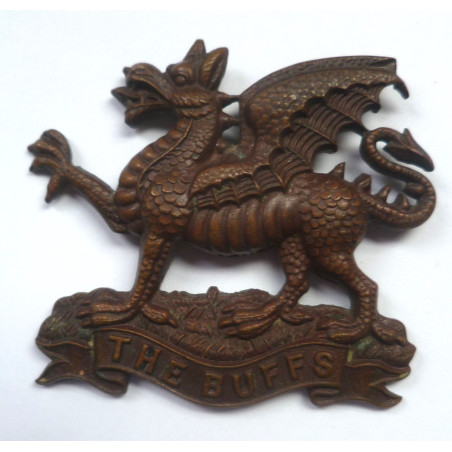 The Buffs (The Royal West Kent) Officers Bronze Cap Badge - British Military Insignia