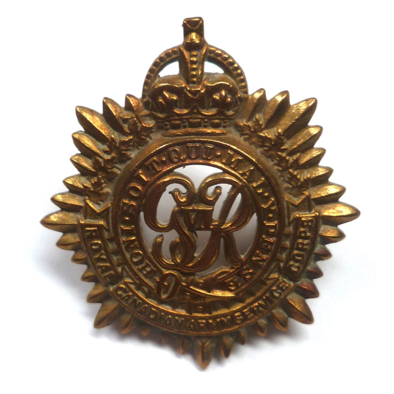 Royal Canadian Army Service Corps Cap Badge - British Commonwealth Military Insignia