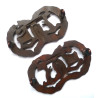 WW1 Argyll & Sutherland Highlanders Officers Bronze Service Dress Collar Badges- British Military Insignia