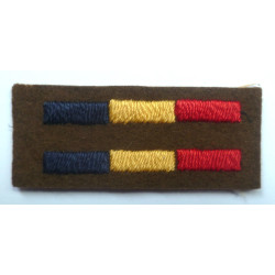 WW2 Royal Electrical Mechanical Engineers Arm Of Service Stripes Uncut- REME - British Military Insignia