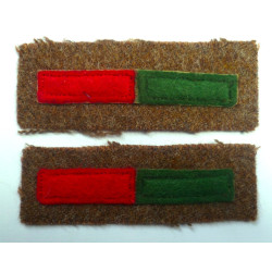 WW2 Pioneer Corps  Arm Of Service Stripes - British Military Insignia